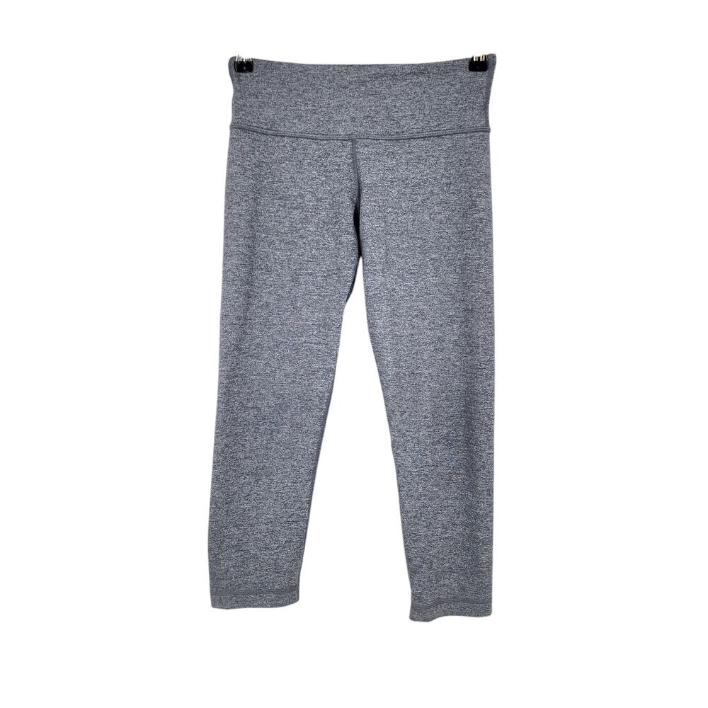 Lululemon Heathered Gray Cropped High Rise Athletic Soft Leggings Size 4